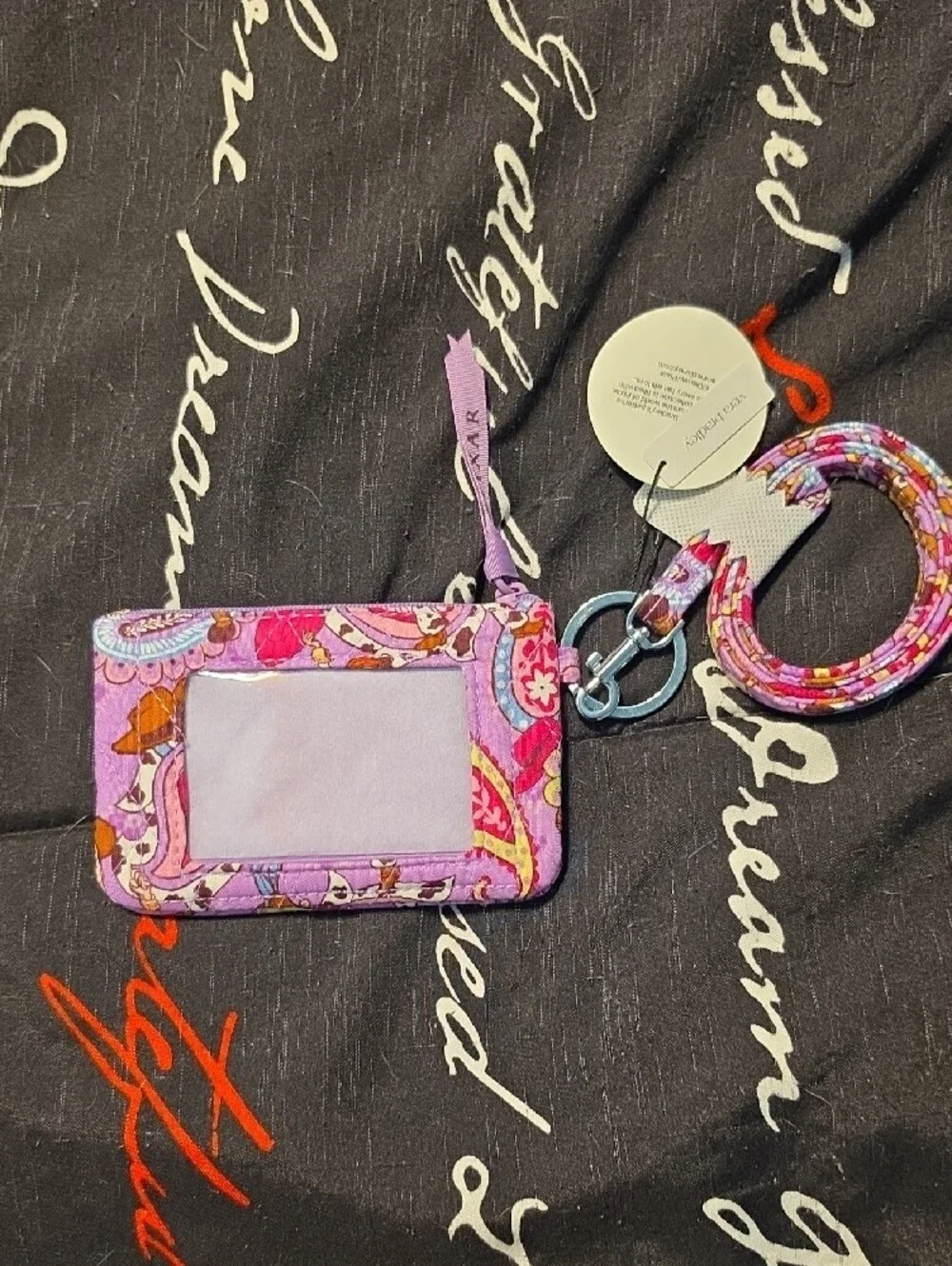Vera Bradley Purple Paisley Pixar Wristlet Card Holder